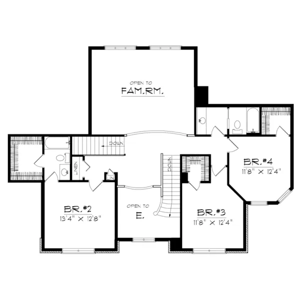 Victorian House Plan Second Floor - Godfrey Traditional Home 051D-0180 - Search House Plans and More