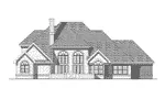 Georgian House Plan Rear Elevation - Godfrey Traditional Home 051D-0180 - Search House Plans and More