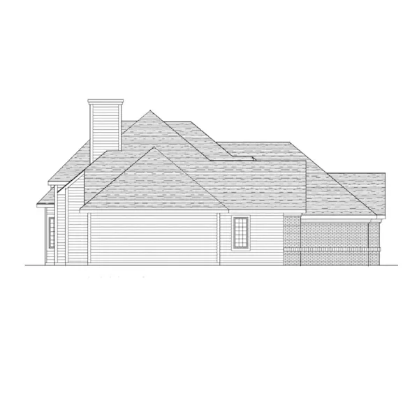 Ranch House Plan Left Elevation - Gurnee Mill Traditional Home 051D-0182 - Search House Plans and More