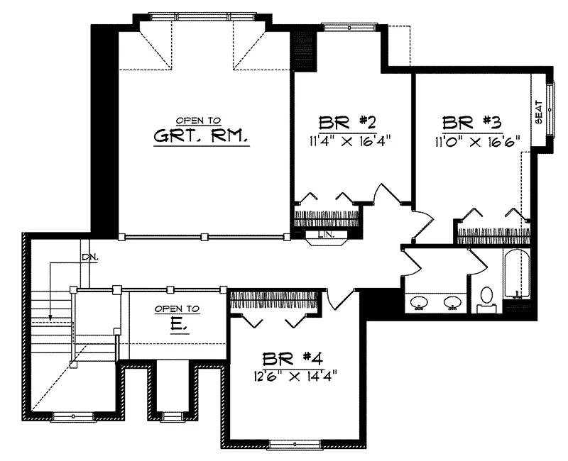 European House Plan Second Floor - Dunstan Luxury Home 051D-0190 - Search House Plans and More