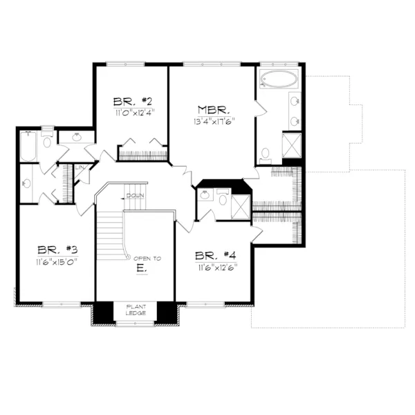 Southern House Plan Second Floor - Fairoyal Formal Georgian Home 051D-0194 - Search House Plans and More