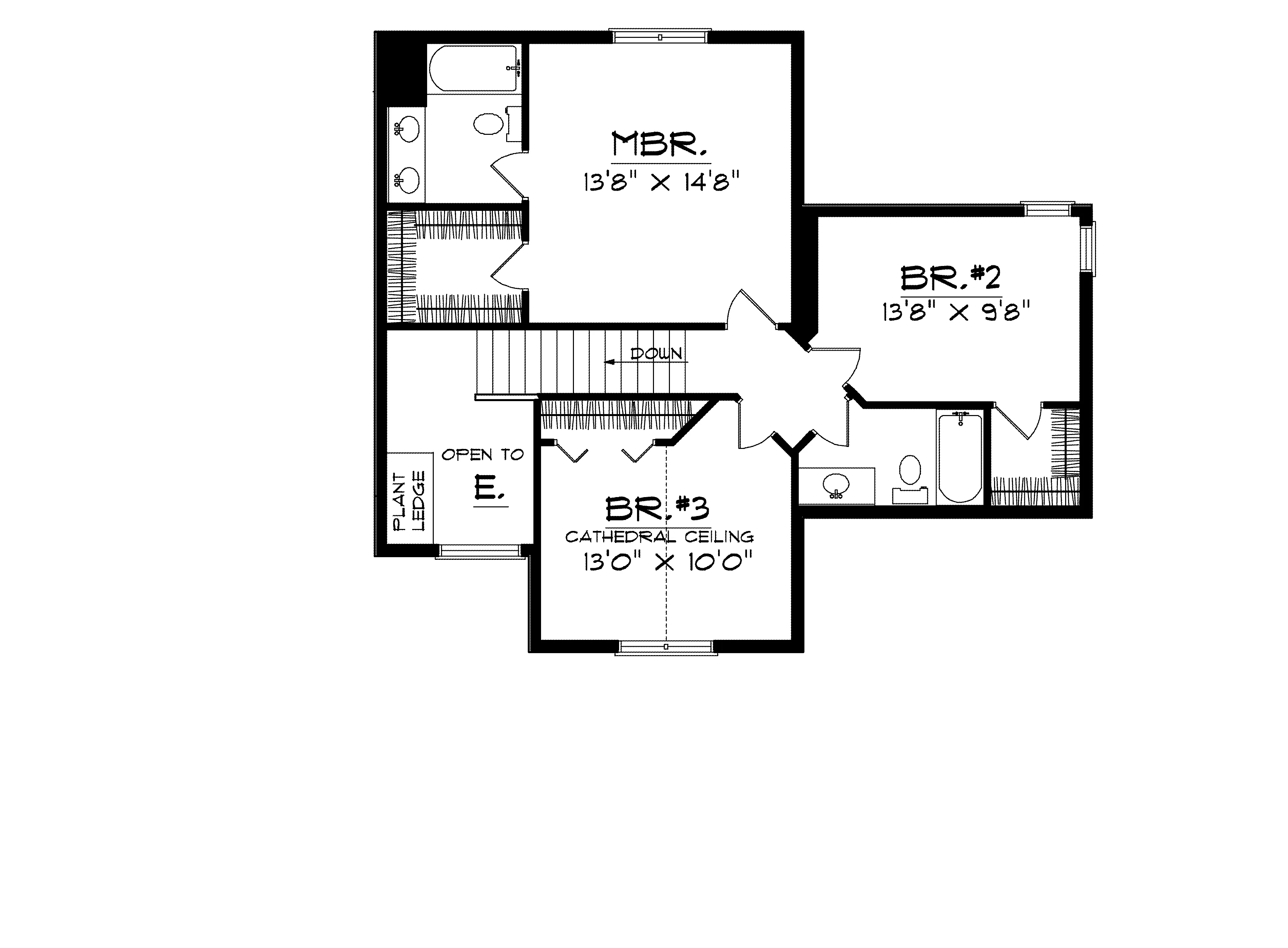 Traditional House Plan Second Floor - Mason Green Traditional Home 051D-0201 - Shop House Plans and More