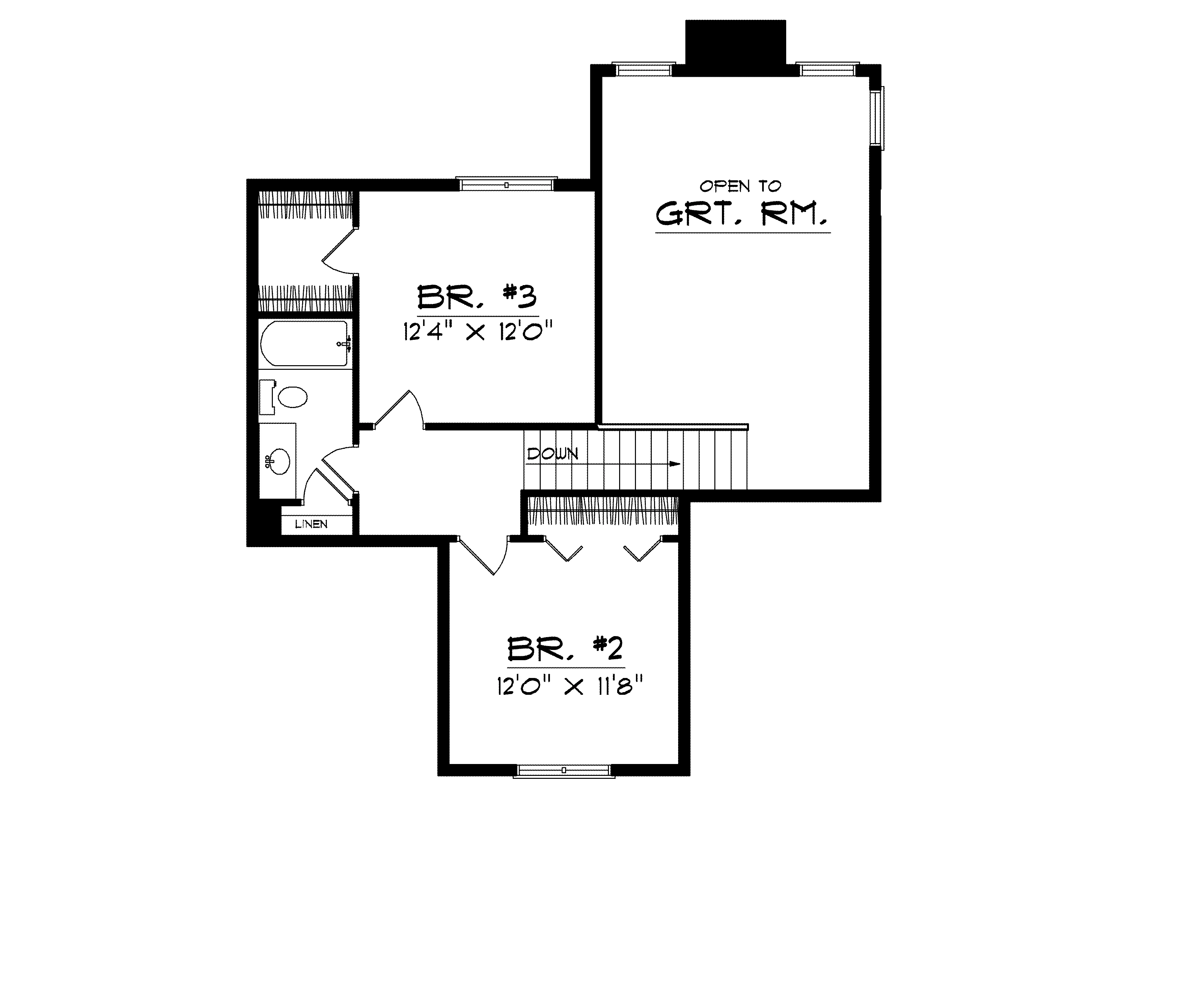 Country House Plan Second Floor - Marveline Point Country Home 051D-0203 - Shop House Plans and More