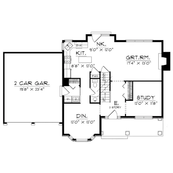 Country House Plan First Floor - Westmoreland Place Country Home 051D-0206 - Shop House Plans and More