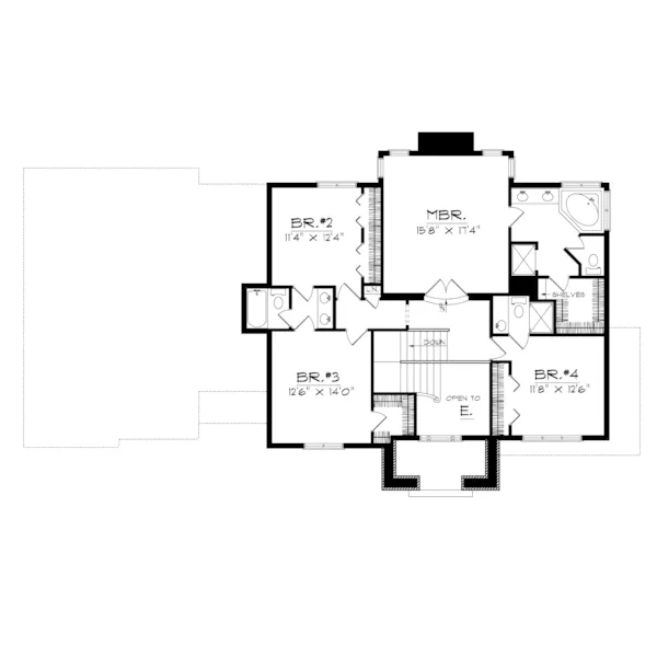 Contemporary House Plan Second Floor - Dalton Hill Contemporary Home 051D-0207 - Search House Plans and More