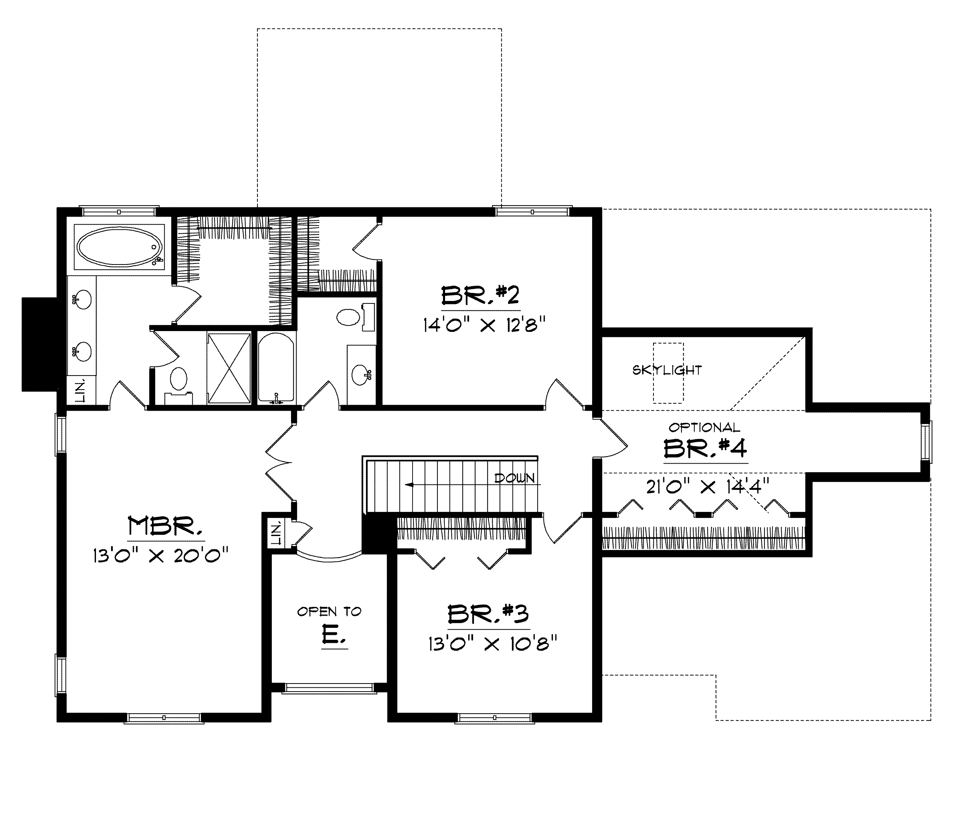 Georgian House Plan Second Floor - Talleywood Prairie Style Home 051D-0211 - Shop House Plans and More