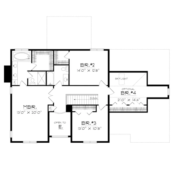 Modern House Plan Second Floor - Talleywood Prairie Style Home 051D-0211 - Shop House Plans and More