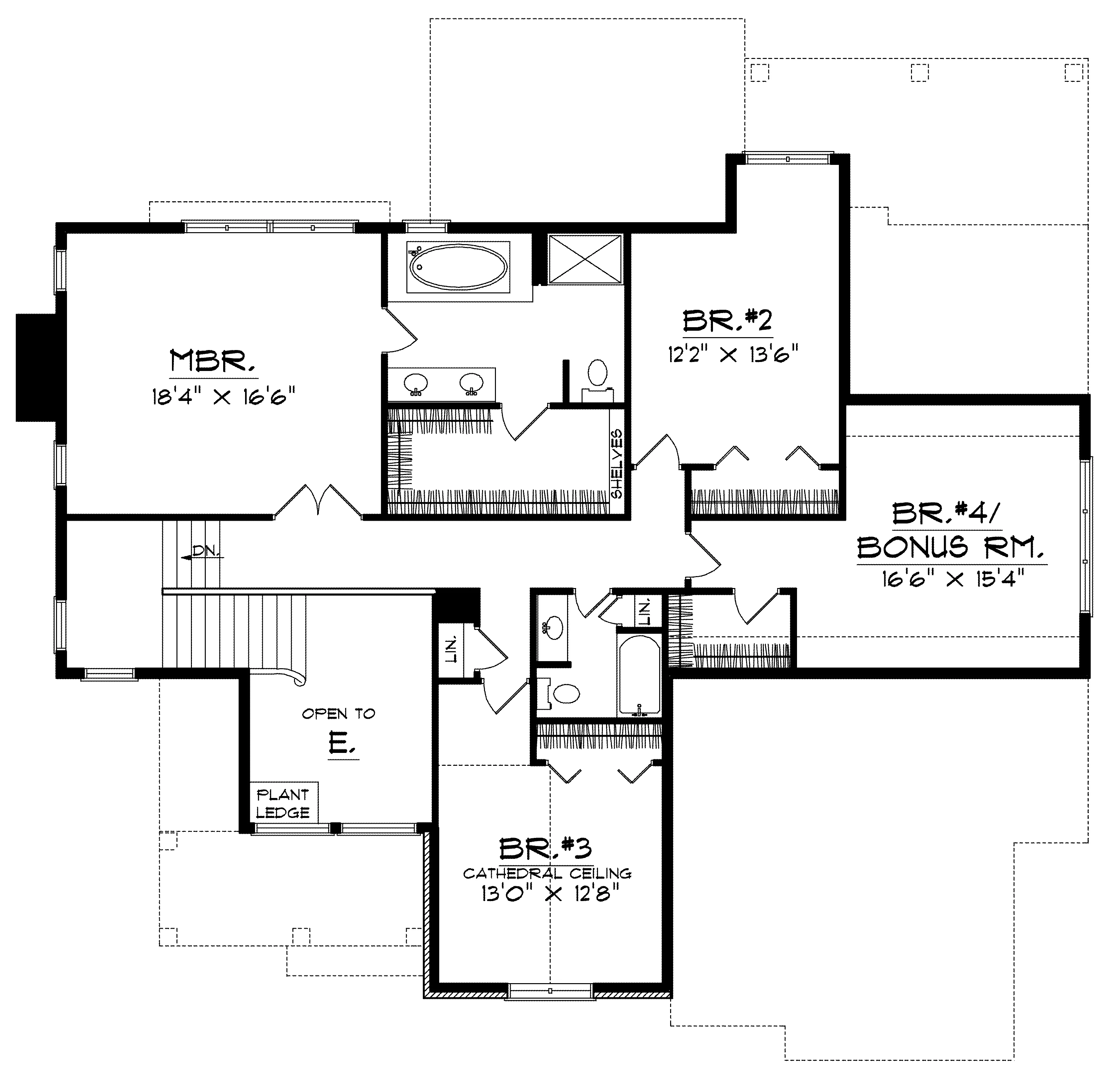 Farmhouse Plan Second Floor - Oakgrove Traditional Home 051D-0212 - Shop House Plans and More