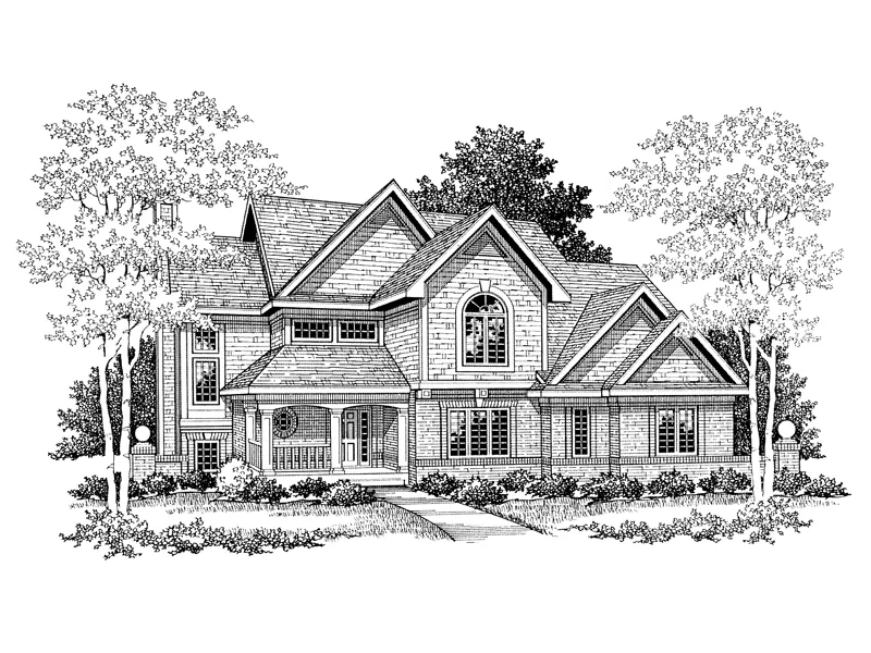 High Styled Traditional Design With Multiple Gables
