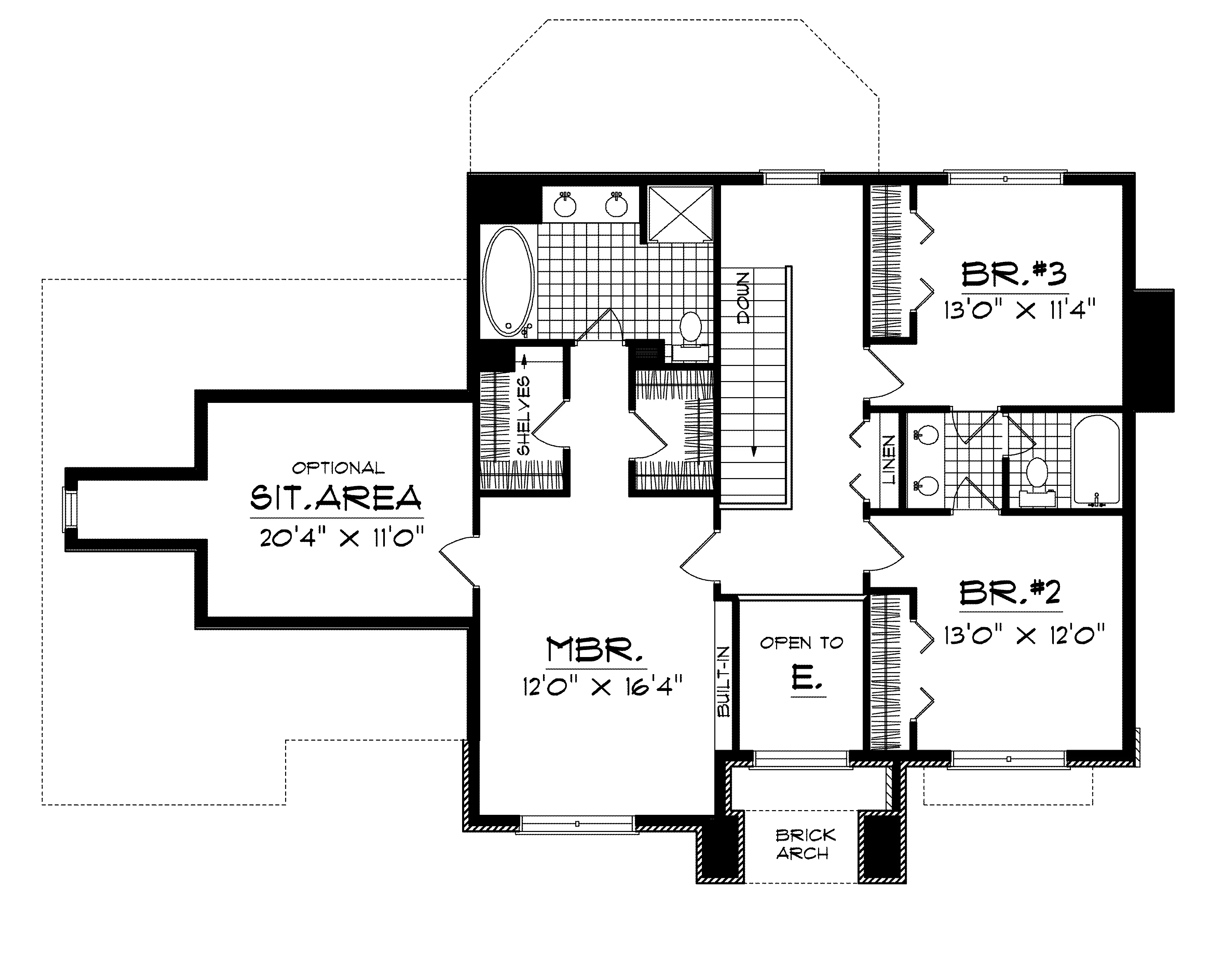 European House Plan Second Floor - Vista Brook European Home 051D-0216 - Shop House Plans and More