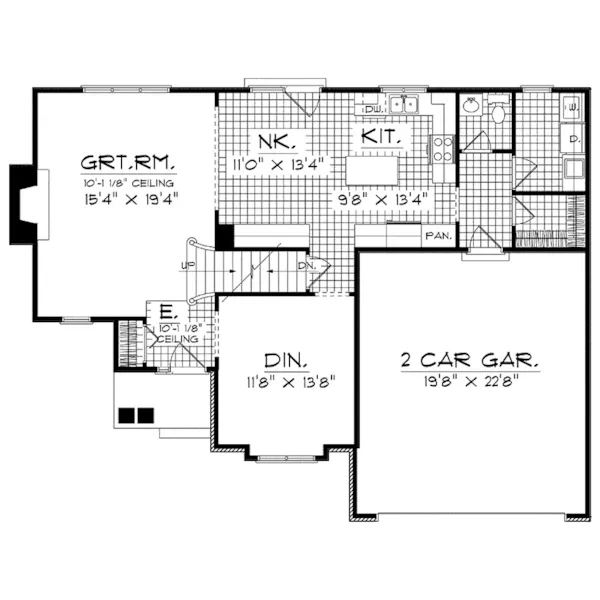 Traditional House Plan First Floor - Glengrove Country Craftsman Home 051D-0217 - Search House Plans and More