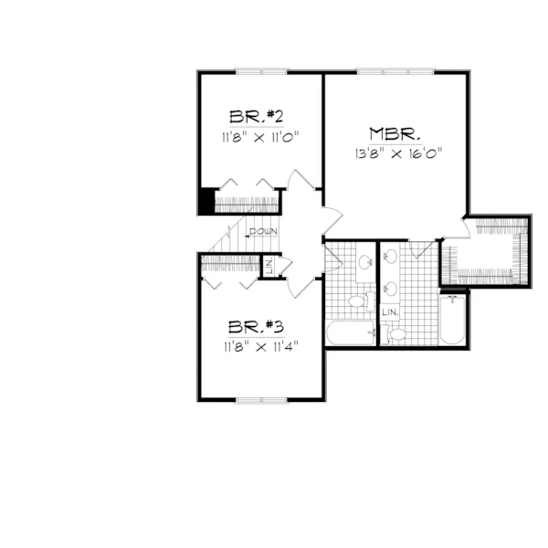 Traditional House Plan Second Floor - Glengrove Country Craftsman Home 051D-0217 - Search House Plans and More