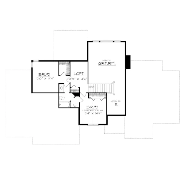 Modern House Plan Second Floor - Pandora Traditional Home 051D-0219 - Shop House Plans and More