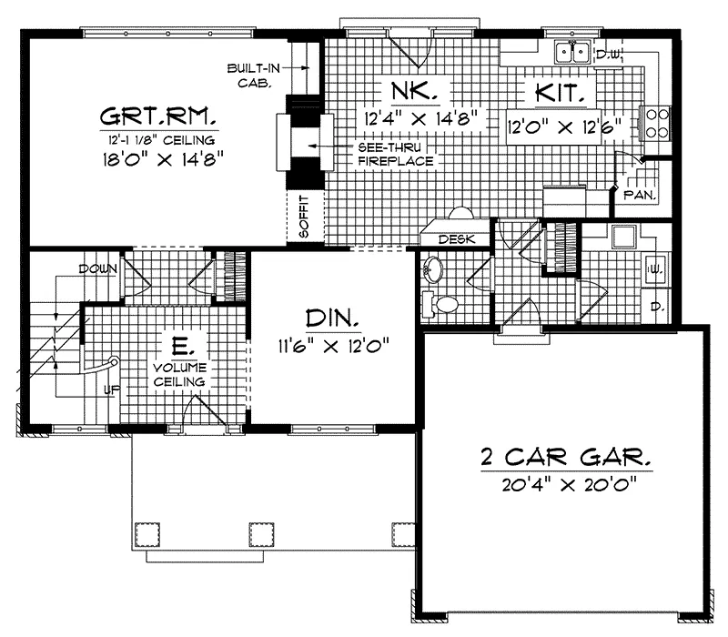 Southern House Plan First Floor - Aaron Traditional Home 051D-0220 - Search House Plans and More