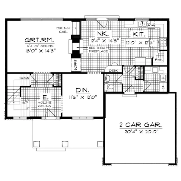 Country House Plan First Floor - Aaron Traditional Home 051D-0220 - Search House Plans and More