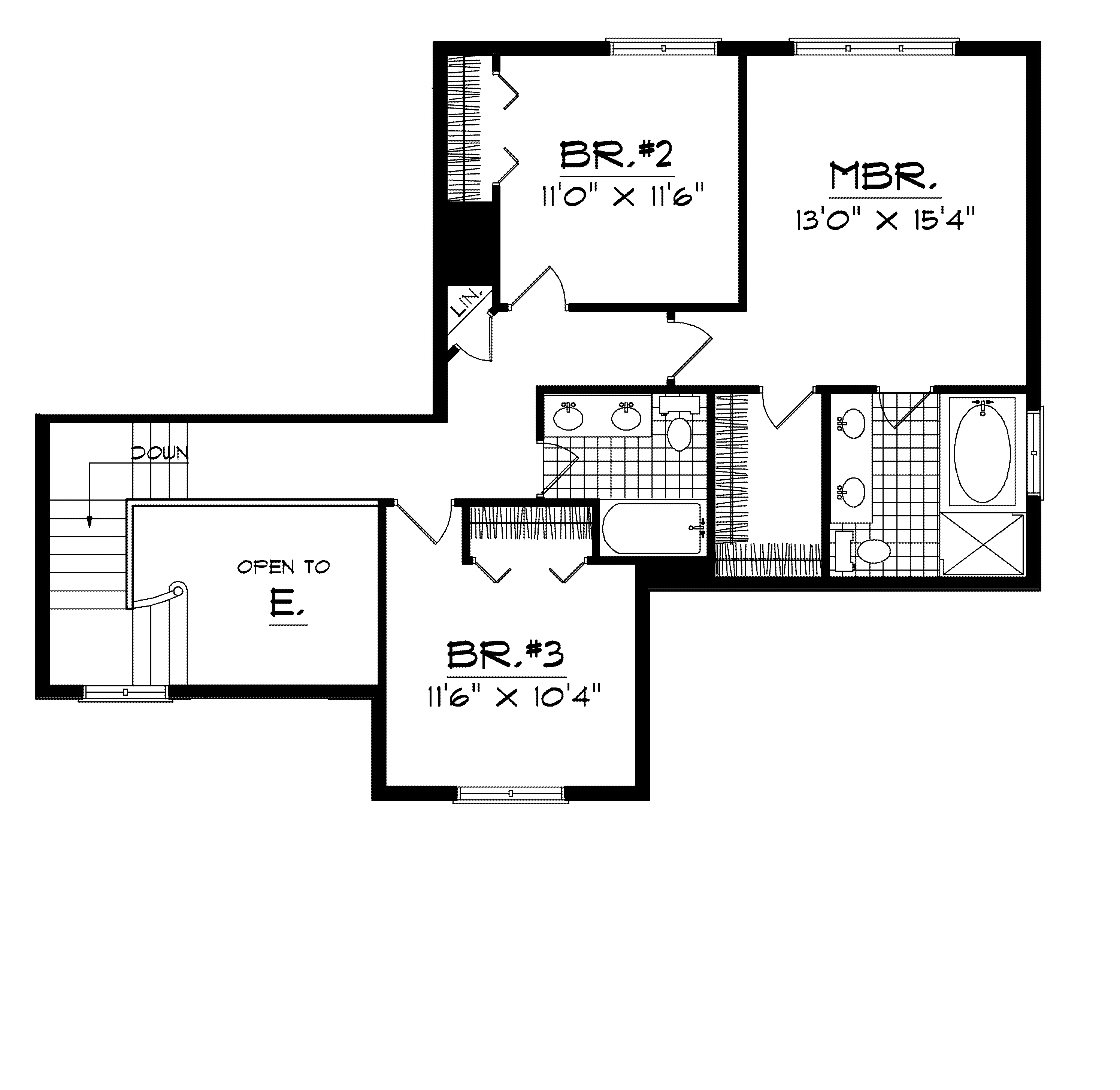 Southern House Plan Second Floor - Aaron Traditional Home 051D-0220 - Search House Plans and More