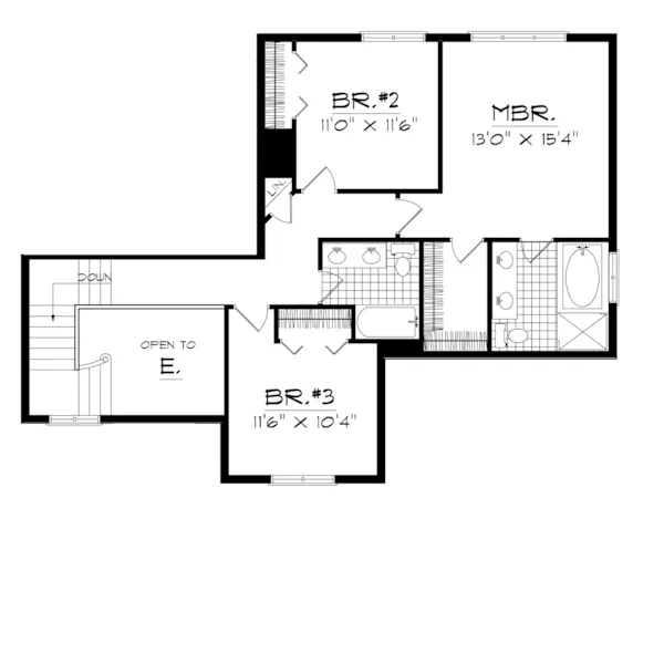 Country House Plan Second Floor - Aaron Traditional Home 051D-0220 - Search House Plans and More