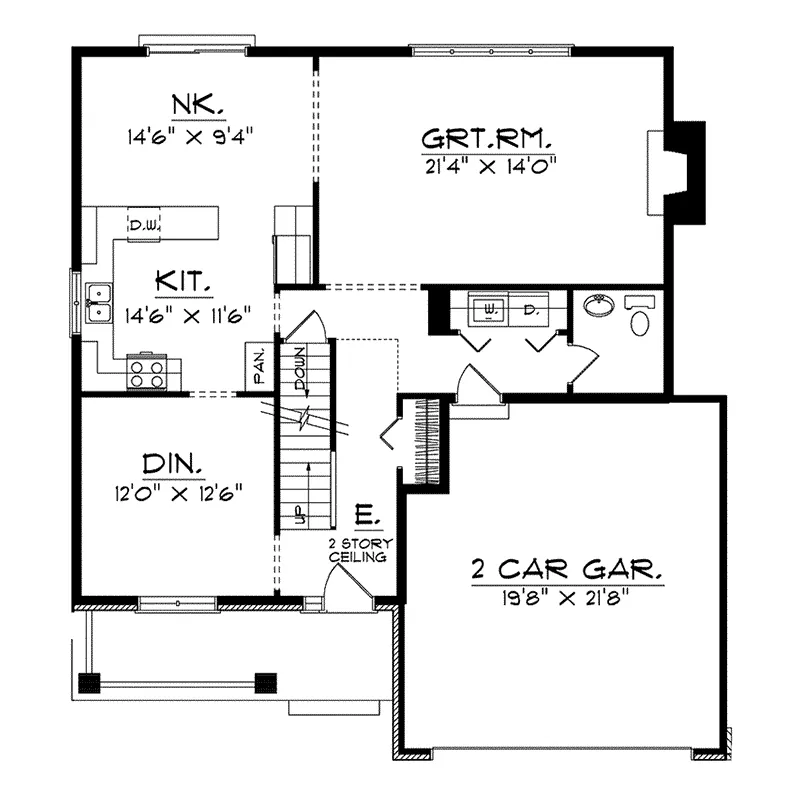 Farmhouse Plan First Floor - Clemente Country Home 051D-0224 - Search House Plans and More
