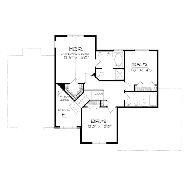 Southern House Plan Second Floor - Tempest Traditional Home 051D-0226 - Shop House Plans and More