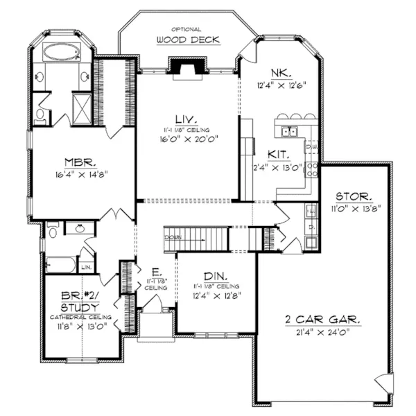 Traditional House Plan First Floor - Milo Hill Traditional Home 051D-0228 - Shop House Plans and More