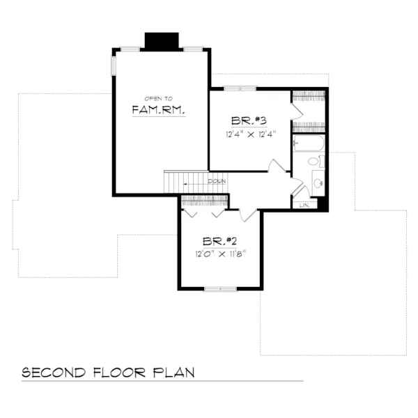 Modern House Plan Second Floor - Crowder Traditional Home 051D-0229 - Search House Plans and More