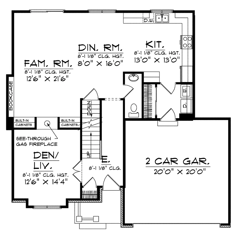 Country House Plan First Floor - Northwinds Traditional Home 051D-0234 - Shop House Plans and More