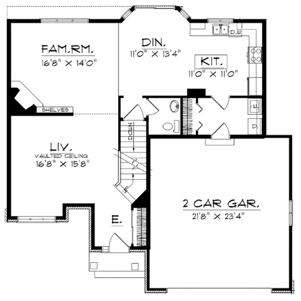 Southern House Plan First Floor - Darfield Neoclassical Home 051D-0238 - Search House Plans and More