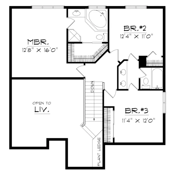 Southern House Plan Second Floor - Darfield Neoclassical Home 051D-0238 - Search House Plans and More