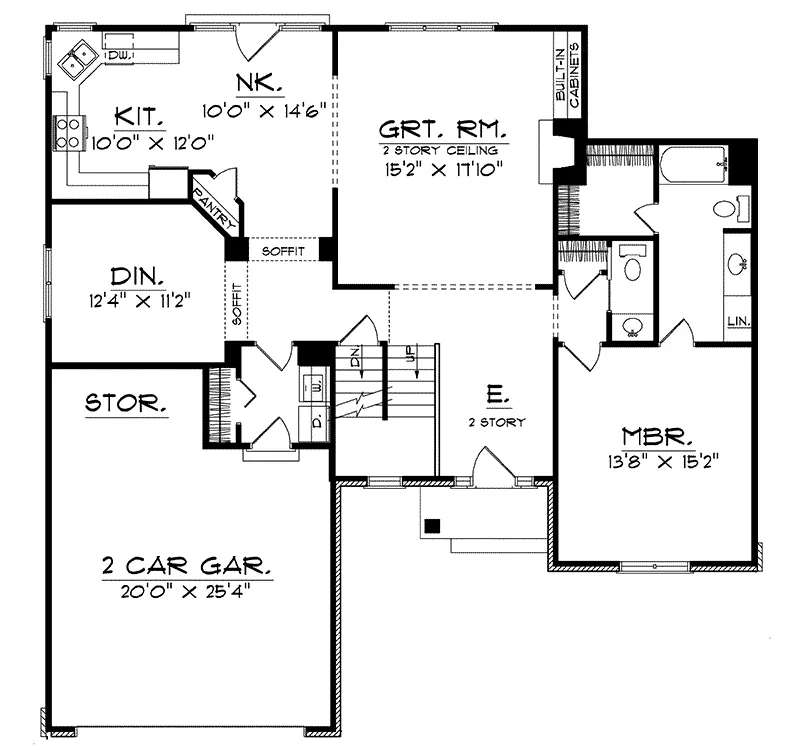 Modern House Plan First Floor - Celia Traditional Home 051D-0240 - Search House Plans and More