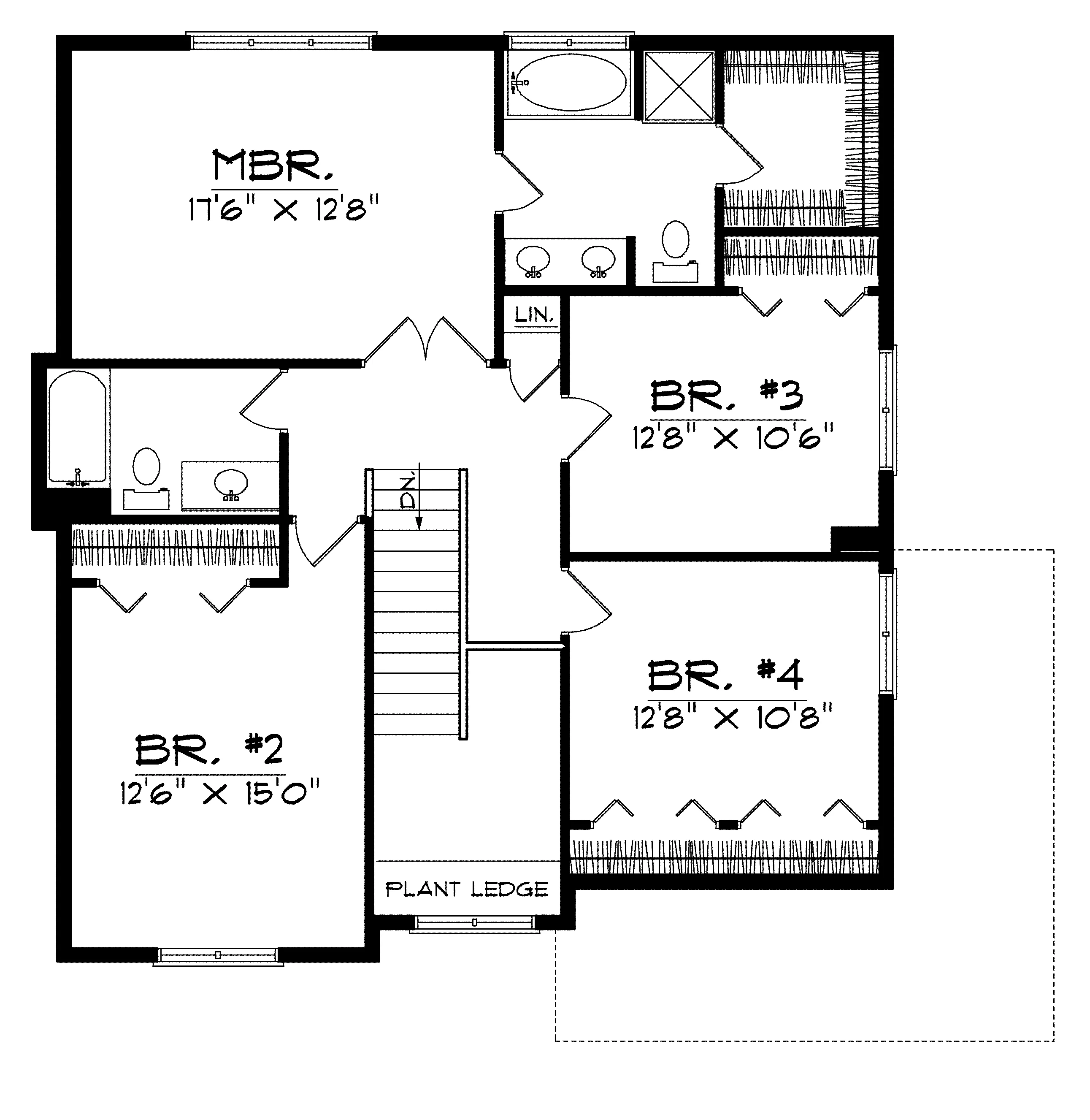 Farmhouse Plan Second Floor - Jacoby Country Home 051D-0241 - Search House Plans and More