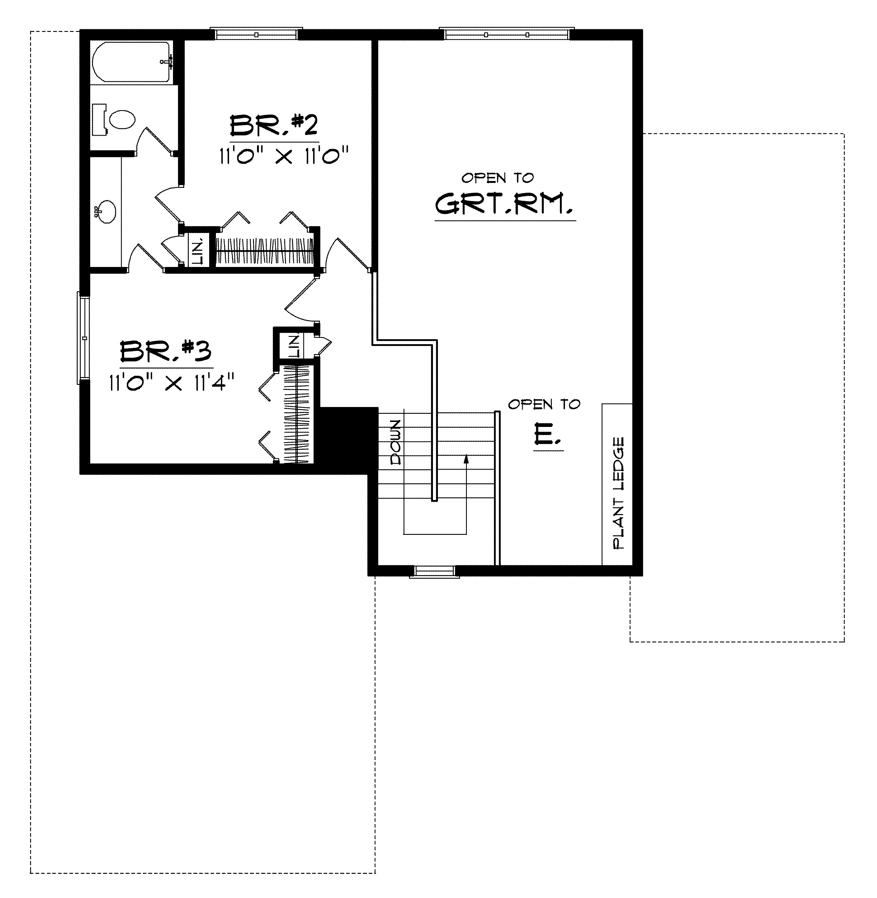 Country House Plan Second Floor - Grantham Modern Style Home 051D-0242 - Search House Plans and More