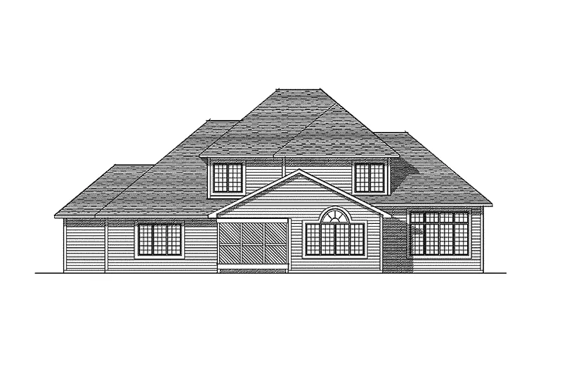 Country House Plan Rear Elevation - Northaire Traditional Home 051D-0246 - Shop House Plans and More