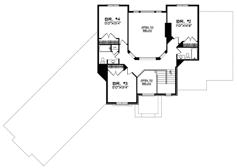 Modern House Plan Second Floor - Navarre Hill European Home 051D-0248 - Shop House Plans and More