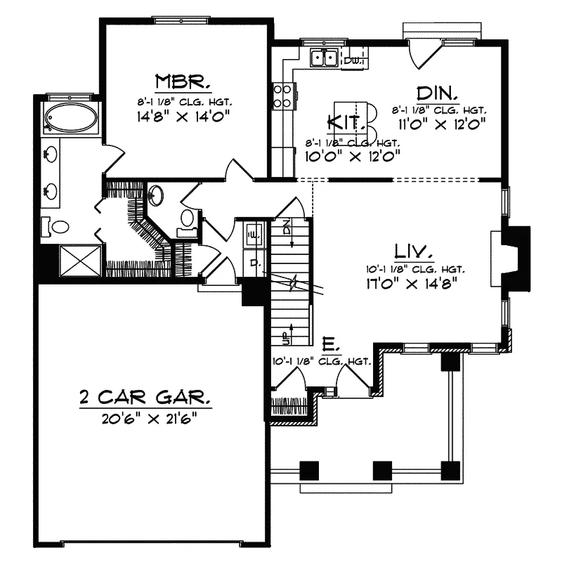 Farmhouse Plan First Floor - Strasburg Farm Country Home 051D-0256 - Shop House Plans and More