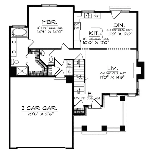 Vacation House Plan First Floor - Strasburg Farm Country Home 051D-0256 - Shop House Plans and More