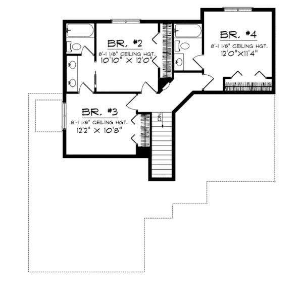 Vacation House Plan Second Floor - Strasburg Farm Country Home 051D-0256 - Shop House Plans and More