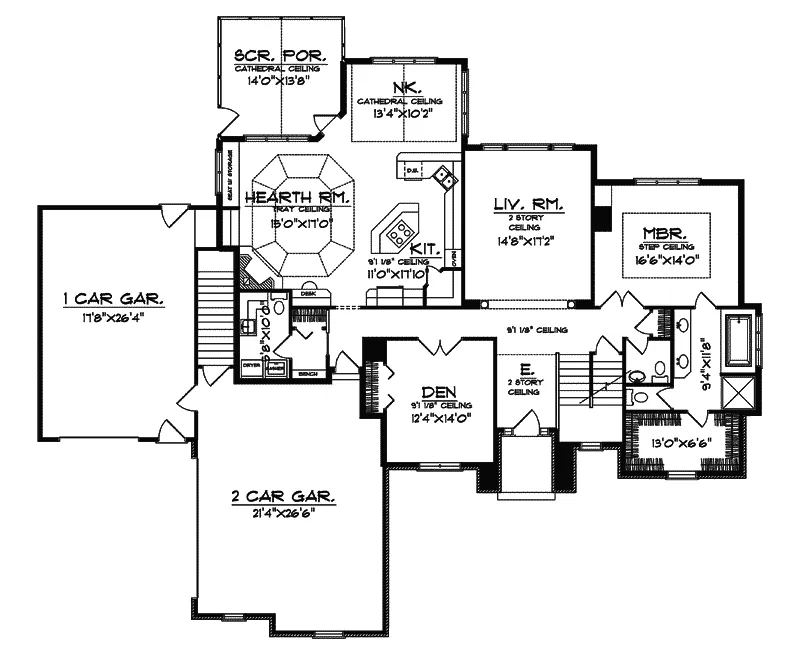 Southern House Plan First Floor - Essex Point European Luxury Home 051D-0264 - Search House Plans and More