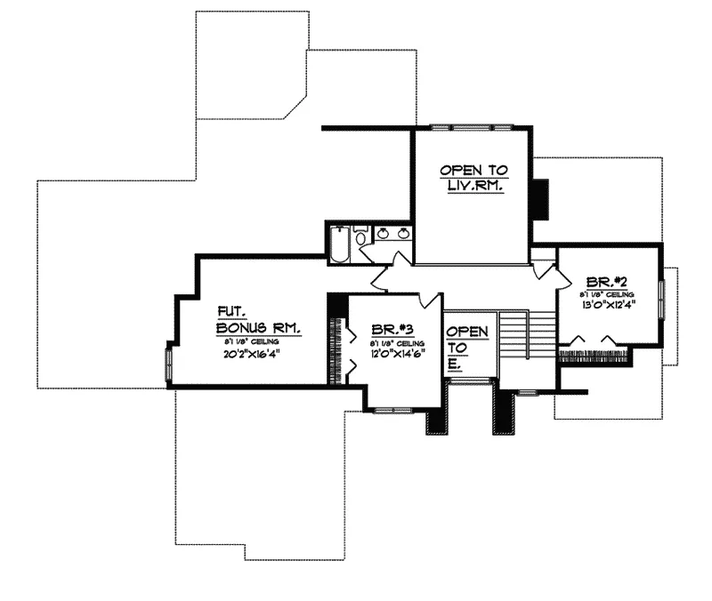 Southern House Plan Second Floor - Essex Point European Luxury Home 051D-0264 - Search House Plans and More