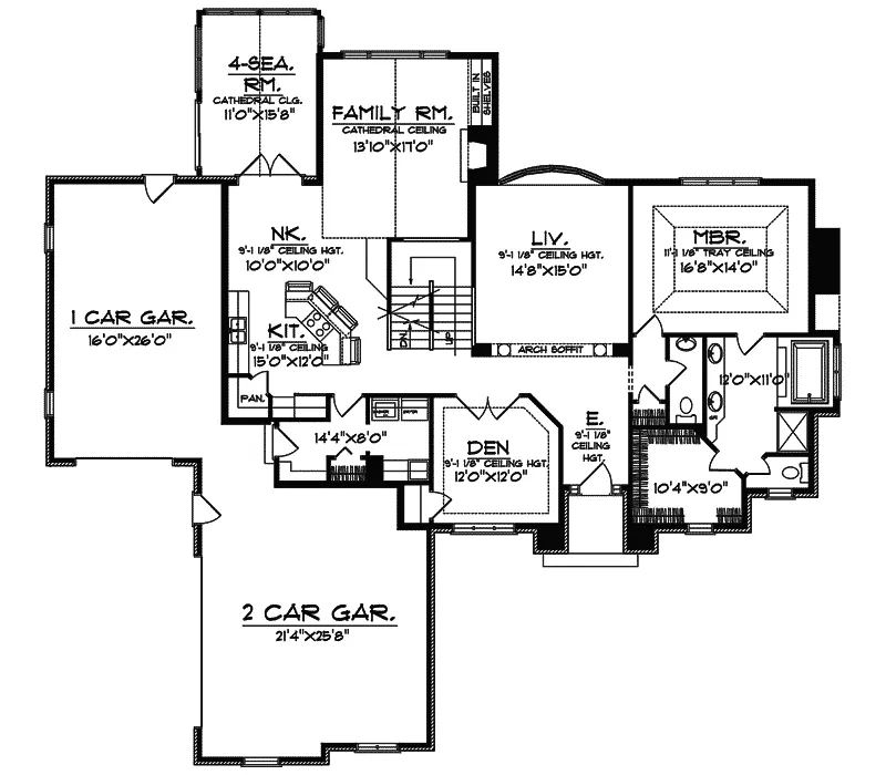 Traditional House Plan First Floor - Enclave Luxury Home 051D-0265 - Search House Plans and More