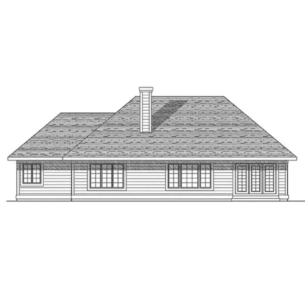 Traditional House Plan Rear Elevation - Willa Traditional Home 051D-0267 - Shop House Plans and More