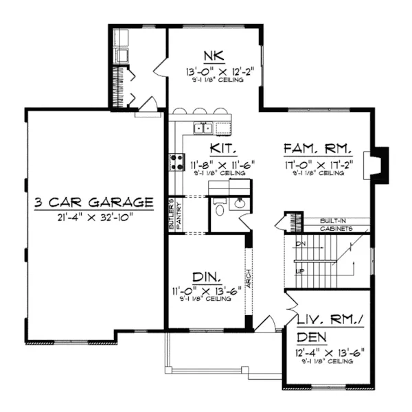 Southern House Plan First Floor - Fair Grove Craftsman Home 051D-0271 - Search House Plans and More