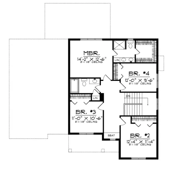 Southern House Plan Second Floor - Fair Grove Craftsman Home 051D-0271 - Search House Plans and More