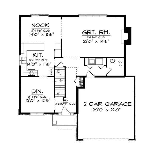 Traditional House Plan First Floor - Greanlee Traditional Home 051D-0288 - Search House Plans and More