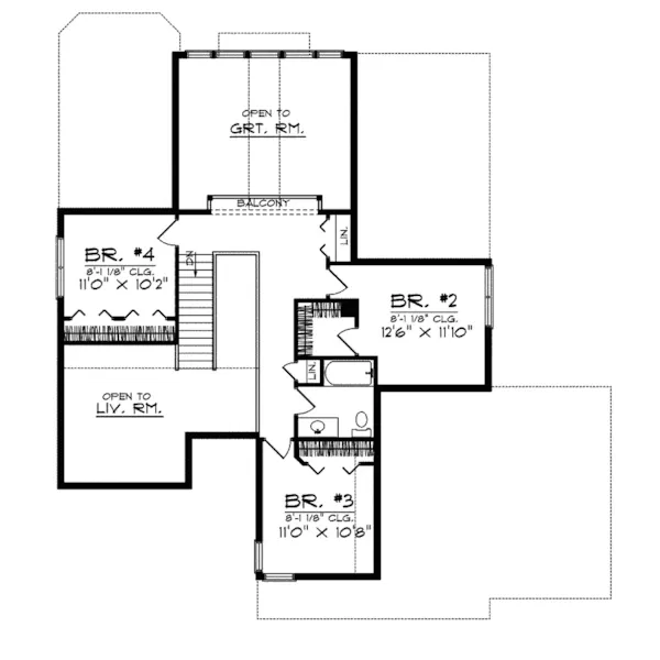 Luxury House Plan Second Floor - Winona Manor Craftsman Home 051D-0290 - Shop House Plans and More