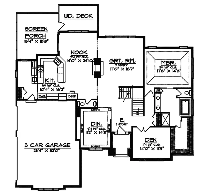Luxury House Plan First Floor - Seascape Stucco Luxury Home 051D-0293 - Shop House Plans and More