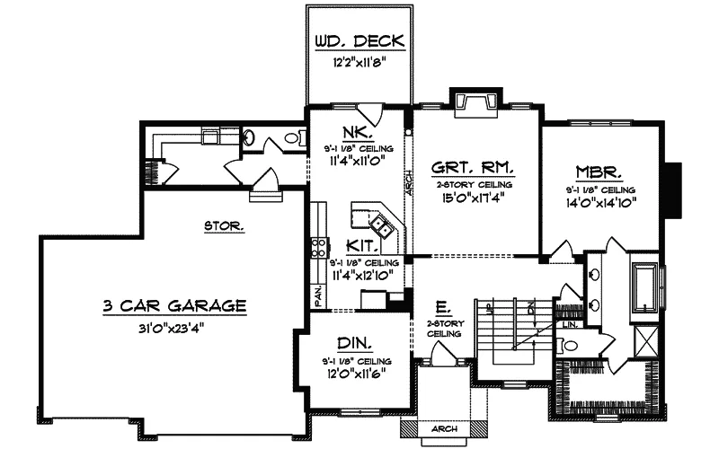 European House Plan First Floor - Pacifica Luxury Home 051D-0307 - Shop House Plans and More
