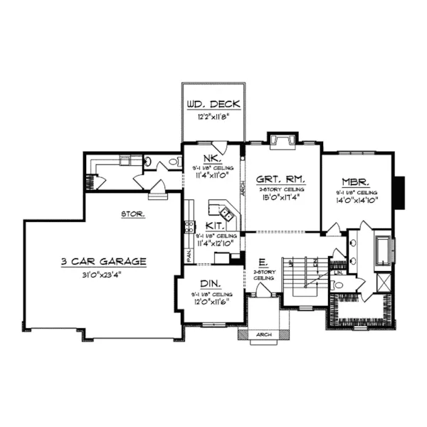 Modern House Plan First Floor - Pacifica Luxury Home 051D-0307 - Shop House Plans and More