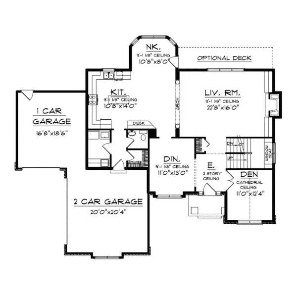 Southern House Plan First Floor - Cozette Two-Story Home 051D-0309 - Search House Plans and More