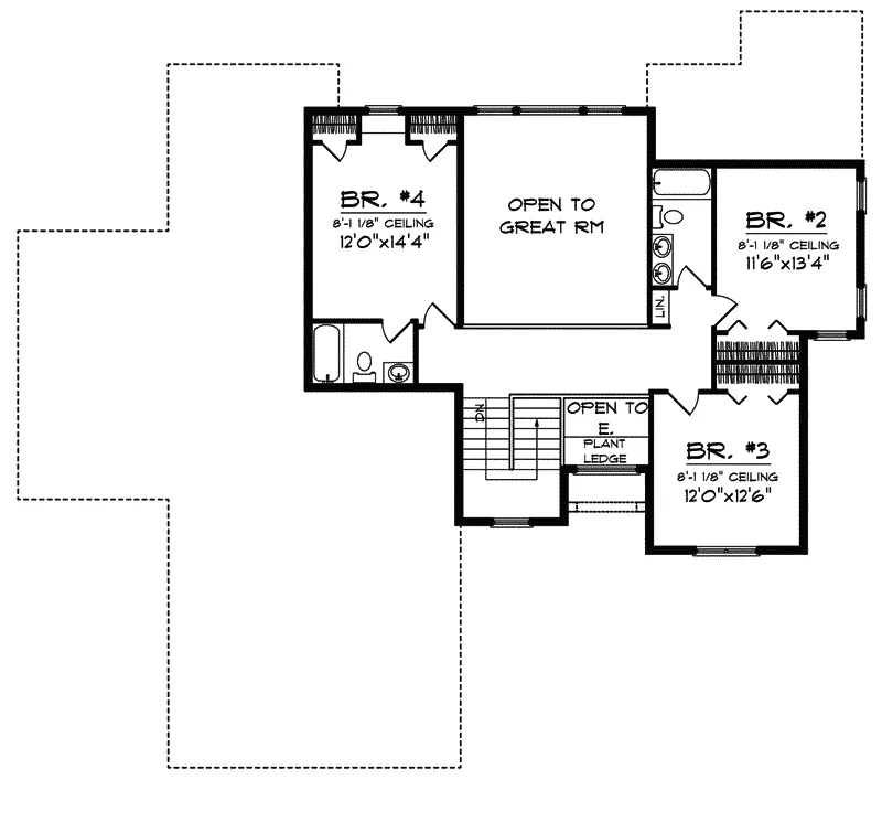 Southern House Plan Second Floor - Ramsey Hollow European Home 051D-0310 - Shop House Plans and More