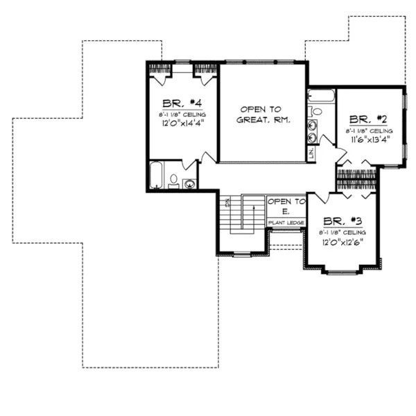 Traditional House Plan Second Floor - Linsley Traditional Home 051D-0312 - Shop House Plans and More